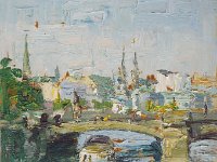 Il ponte  Olio su MDF - 25 x 25